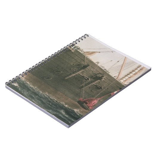 ブイを、威厳があるな第8進水させます1865年の印が付いていること ノートブック (左側)