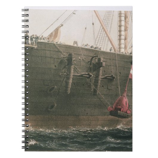 ブイを、威厳があるな第8進水させます1865年の印が付いていること ノートブック (正面)