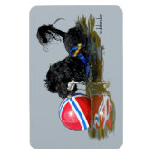 ブイボール付きポルトガルの水犬2 マグネット (縦)