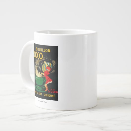 ブイヨンOXOヴィンテージポセターヨーロッパ ジャンボコーヒーマグカップ (正面左)