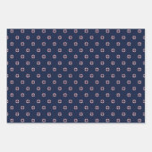 ブイ赤と白パターン ラッピングペーパーシート (正面2)