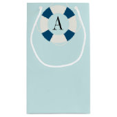 ブイ(モノグラム付き)、航海の新生児ボーイ スモールペーパーバッグ (裏面)