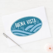 ブエナビスタコロラドアウトドア 楕円形シール (封筒)