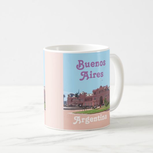 ブエノスアイレスお土産，アルゼンチン コーヒーマグカップ (正面右)