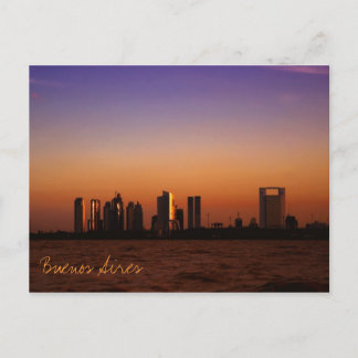 ブエノスアイレスの日没の景色 ポストカード
