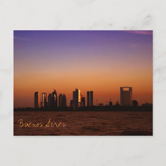 ブエノスアイレスの日没の景色 ポストカード (正面)