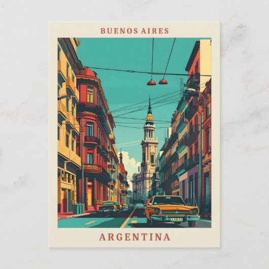 ブエノスアイレスアルゼンチエレガントンビンテージ旅行 ポストカード (正面)
