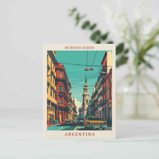 ブエノスアイレスアルゼンチエレガントンビンテージ旅行 ポストカード (スタンド正面)