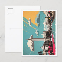 ブエノスアイレスアルゼンチポップ・アートのンアートトラベルイラストレーション ポストカード