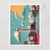 ブエノスアイレスアルゼンチポップ・アートのンアートトラベルイラストレーション ポストカード (正面)