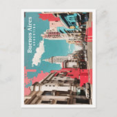 ブエノスアイレスアルゼンチポップ・アートのンアートトラベルイラストレーション ポストカード (正面)