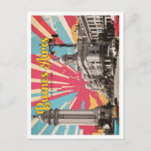ブエノスアイレスアルゼンチポップ・アートのンアートトラベルイラストレーション ポストカード (正面)