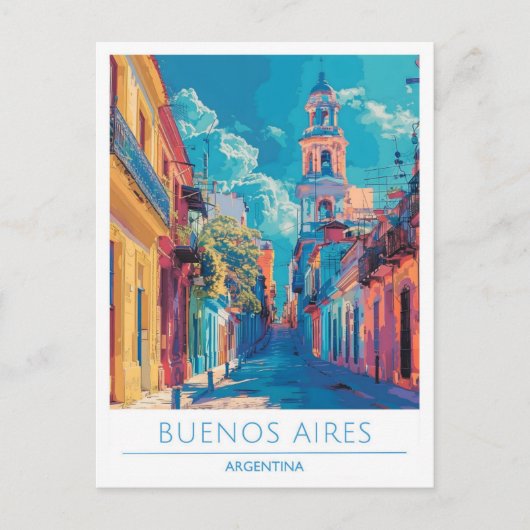 ブエノスアイレスアルゼンチンアートヴィンテージトラベル ポストカード (正面)