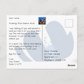 ブエノスアイレスアルゼンチンザカーサロサダ ポストカード (裏面)