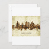 ブエノスアイレスアルゼンチンシティスケープ インビテーションポストカード (正面/裏面)