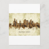 ブエノスアイレスアルゼンチンシティスケープ インビテーションポストカード (正面)