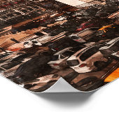 ブエノスアイレスアルゼンチンスカイラインの水彩 ポスター (角)