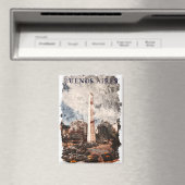 ブエノスアイレスアルゼンチンスカイラインの水彩 マグネット (インサイチュ (食洗機))