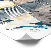 ブエノスアイレスアルゼンチンスカイラインイラストレーション ポスター (角)