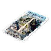 ブエノスアイレスアルゼンチンスカイラインイラストレーション マグネット (左側)