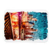 ブエノスアイレスアルゼンチンスカイラインバイナイトシティビュー マグネット (横)