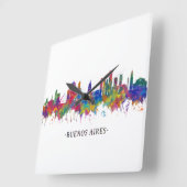ブエノスアイレスアルゼンチンスカイライン スクエア壁時計 (傾斜)