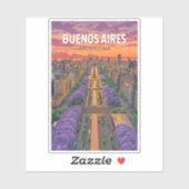 ブエノスアイレスアルゼンチントラベルアートヴィンテージ シール (シート)