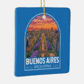 ブエノスアイレスアルゼンチントラベルアートヴィンテージ セラミックオーナメント (右)