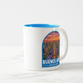 ブエノスアイレスアルゼンチントラベルアートヴィンテージ ツートーンマグカップ (正面右)
