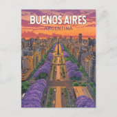 ブエノスアイレスアルゼンチントラベルアートヴィンテージ ポストカード (正面)