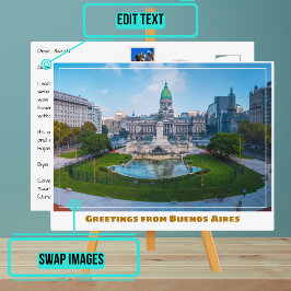 ブエノスアイレスアルゼンチンパノラマ ポストカード