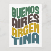 ブエノスアイレスアルゼンチンレトロウェーブ ポストカード (正面)
