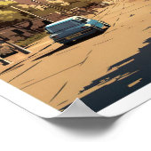 ブエノスアイレスアルゼンチンヴィンテージトラベルイラストレーション ポスター (角)