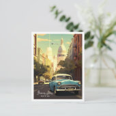 ブエノスアイレスアルゼンチンヴィンテージトラベルイラストレーション ポストカード (スタンド正面)