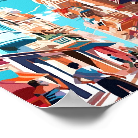 ブエノスアイレスアルゼンチンヴィンテージ旅行イラストレーション ポスター (角)