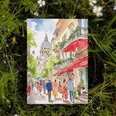 ブエノスアイレスアルゼンチン水彩絵葉書 招待状