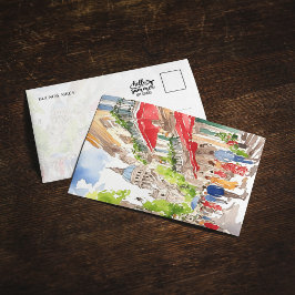 ブエノスアイレスアルゼンチン水彩絵葉書 招待状