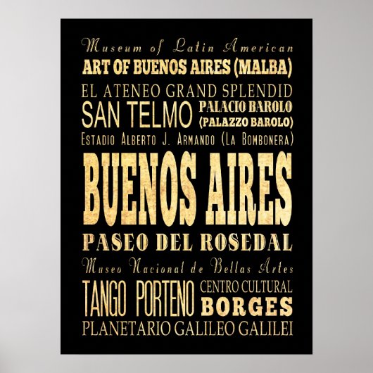ブエノスアイレスアルゼンチン ポスター (正面)