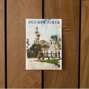 ブエノスアイレスカラフルアルゼンチンスカイライン ポストカード