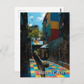 ブエノスアイレスカラフルアルゼンチン旅行写真 ポストカード (正面/裏面)