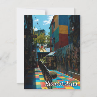 ブエノスアイレスカラフルアルゼンチン旅行写真 ポストカード