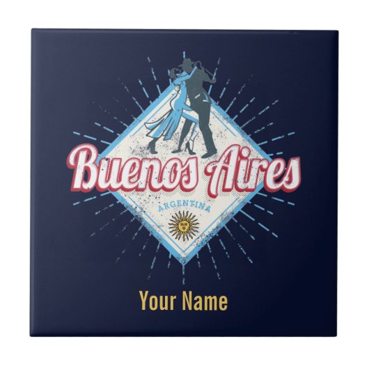 ブエノスアイレスシティアルゼンチンレトロ丹後ヴィンテージ タイル (正面)