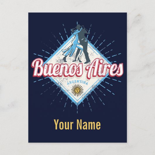 ブエノスアイレスシティアルゼンチンレトロ丹後ヴィンテージ ポストカード (正面)