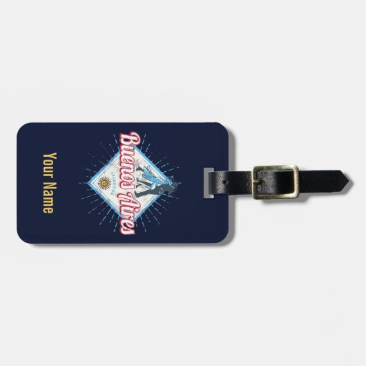 ブエノスアイレスシティアルゼンチンレトロ丹後ヴィンテージ ラゲッジタグ (正面横)