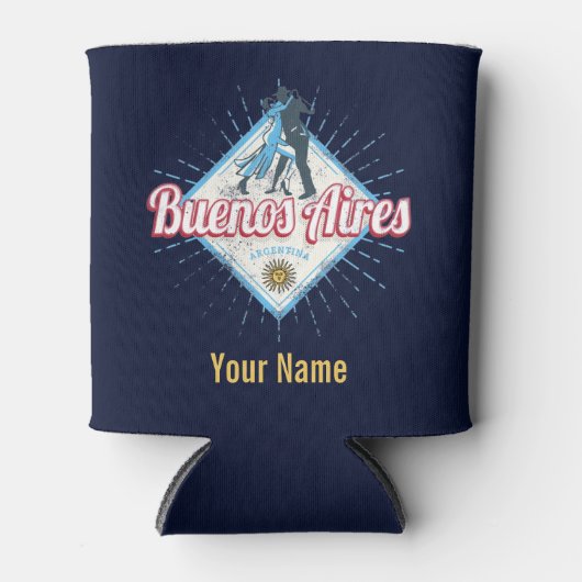 ブエノスアイレスシティアルゼンチンレトロ丹後ヴィンテージ 缶クーラー (正面)