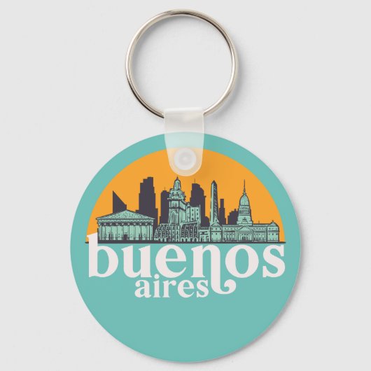 ブエノスアイレスヴィンテージシティスカイラインシティスケープ キーホルダー (正面)