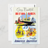 ブエノスアイレスヴィンテージ旅行 ポストカード (正面/裏面)