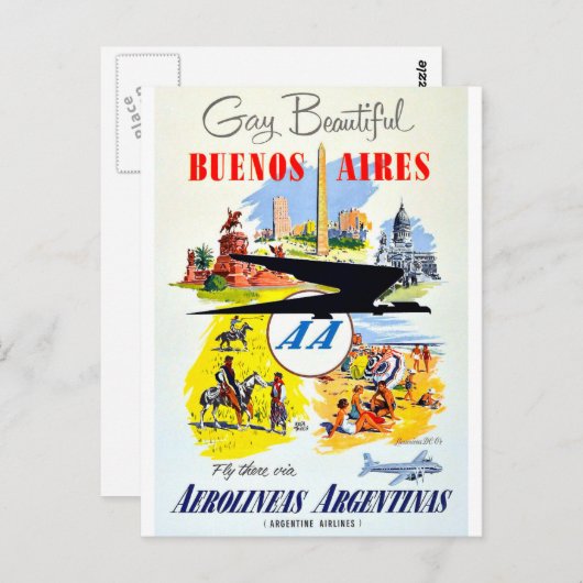 ブエノスアイレスヴィンテージ旅行 ポストカード (正面/裏面)