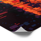 ブエノスアイレス市スカイラインのポスター – アルゼンチン美術 ポスター (角)