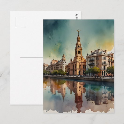ブエノスアイレス水彩画 ポストカード (正面/裏面)